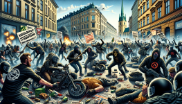 DALL·E 2023-11-20 11.32.11 - Illustrate a tense scene in Sweden where radical activists, in op...png