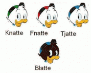 Knatte, Fnatte, Tjatte och Blatte