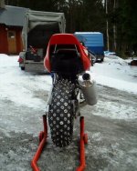 Rear wheel  on the Yamaha.JPG